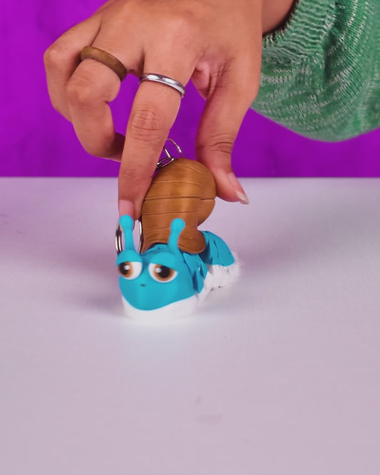 Articulated snail fidget toy