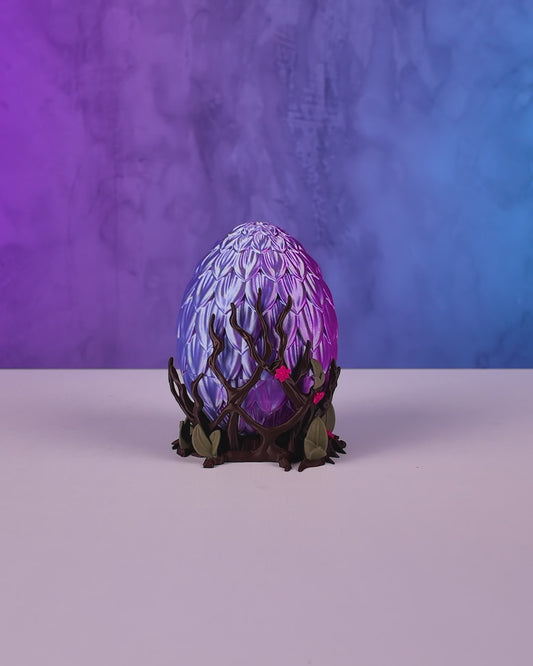 3D Printed Floral Dragon and Egg